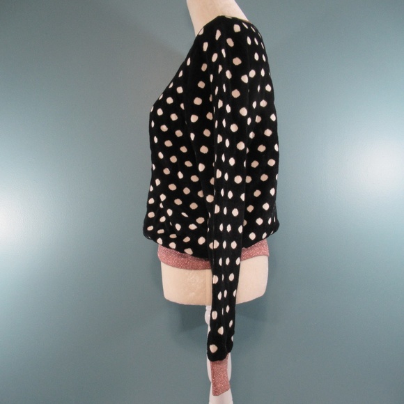 Juicy Couture Black Label Velour Polka Dot Sweater - Picture 3 of 6